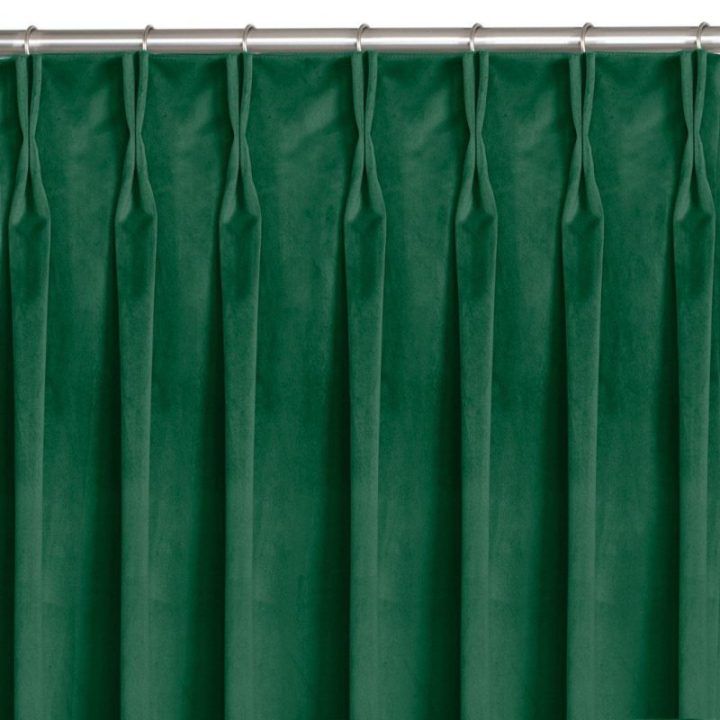 Užuolaidos 135×225 cm tamsiai žalia VELVET FLEX