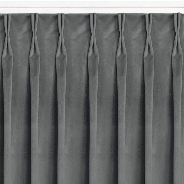 Užuolaidos 135×175 tamsiai pilkos VELVET FLEX