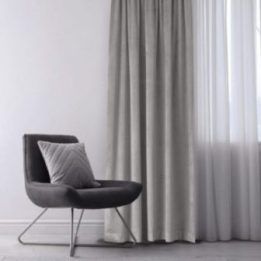 Užuolaida 135×175 aksomas pilkos spalvos