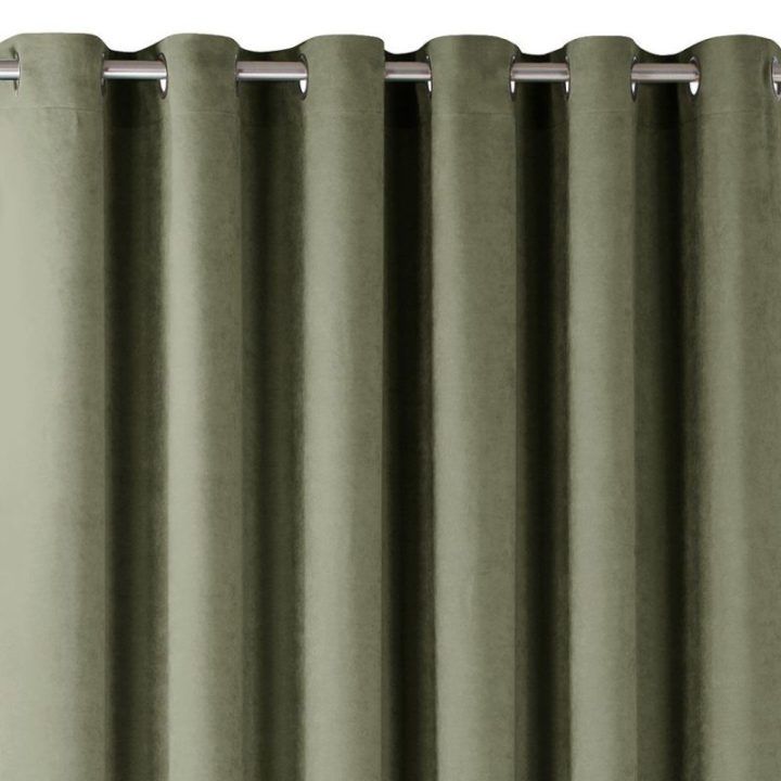 Užuolaidos iš čenilės 140×300 žalia