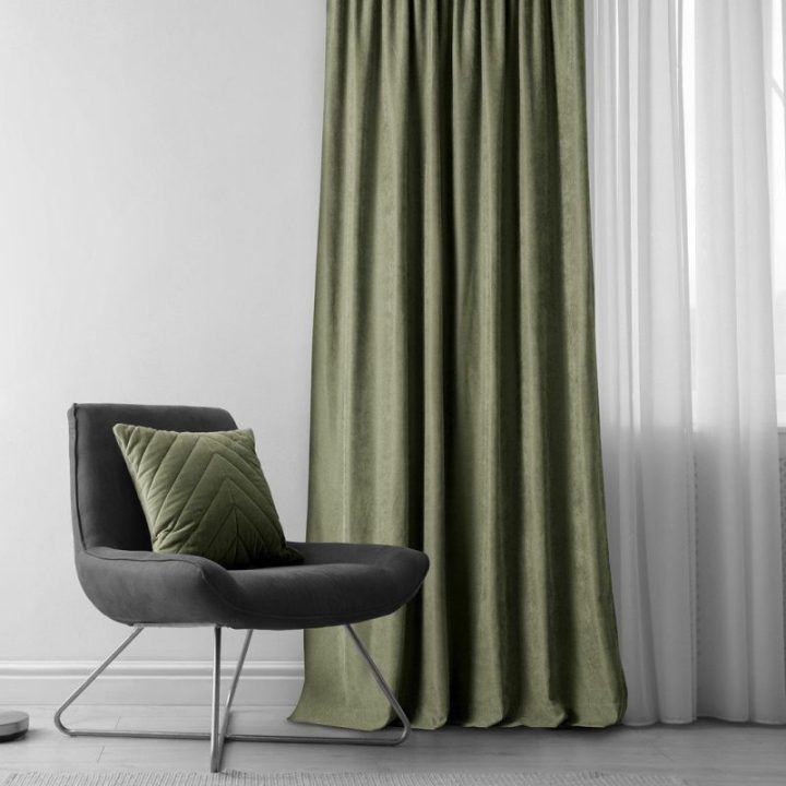 Užuolaidos iš chenille 140×300 cm žalia CHENILLE FLEX