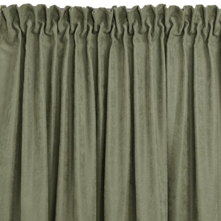 Užuolaidos 280×175 cm iš čenilės alyvuogių spalvos