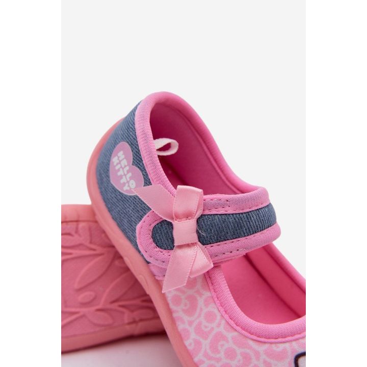 Mergaitiškos balerinos su lipduku Hello Kitty, rožinės