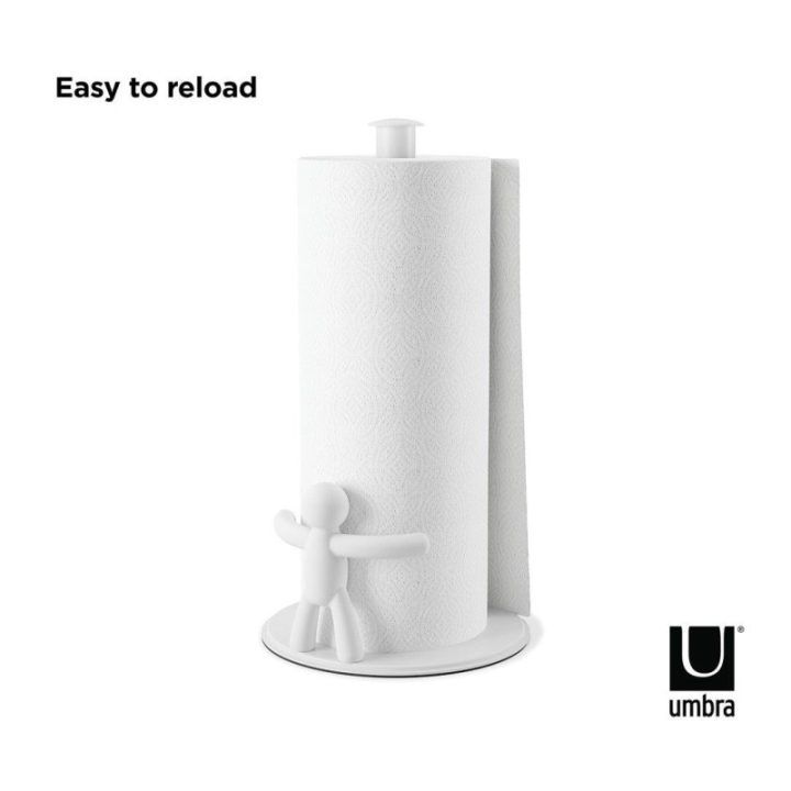 Popierinių rankšluosčių laikiklis 19 × 18 × 34, baltas HOLDER BUDDY