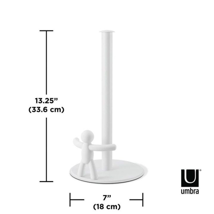 Popierinių rankšluosčių laikiklis 19 × 18 × 34, baltas HOLDER BUDDY