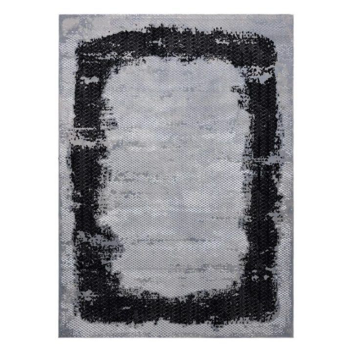 Kilimas 140 × 190 cm, pilkos spalvos IONA FRAME