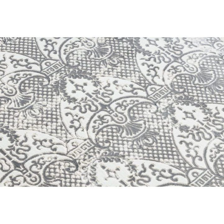 Kilimas 160 × 220 cm, kreminės ir pilkos spalvos IONA ORNAMENT