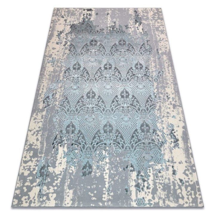 Kilimas 160 × 220 cm, mėlynos ir kreminės spalvos IONA ORNAMENT