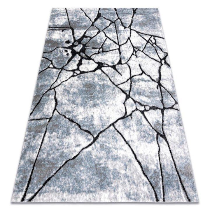 Kilimas 120 × 170 cm, pilkos ir mėlynos spalvos VERS