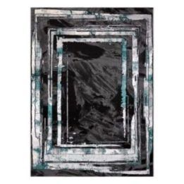 Kilimas 160 × 220 cm, pilkos ir žalios spalvos WELLI FRAME
