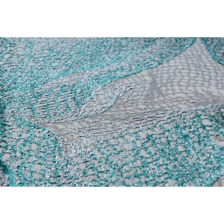 Kilimas 120 × 170 cm, pilkos ir žalios spalvos WELLI WEB