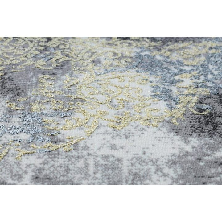 Kilimas 140 × 190 cm, kreminės ir auksinės spalvos WELLI