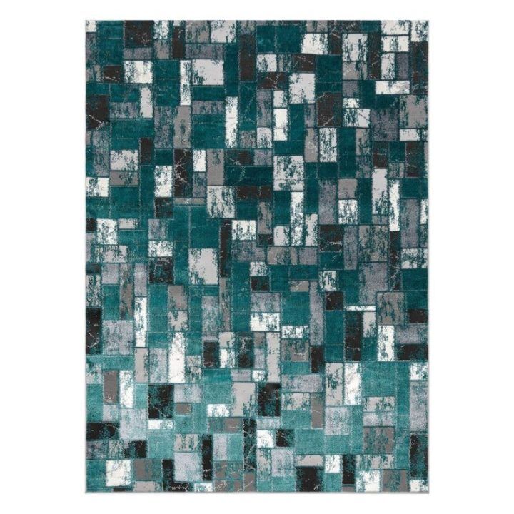 Kilimas 160 × 220 cm, žalia ir antracito spalvos WELLI