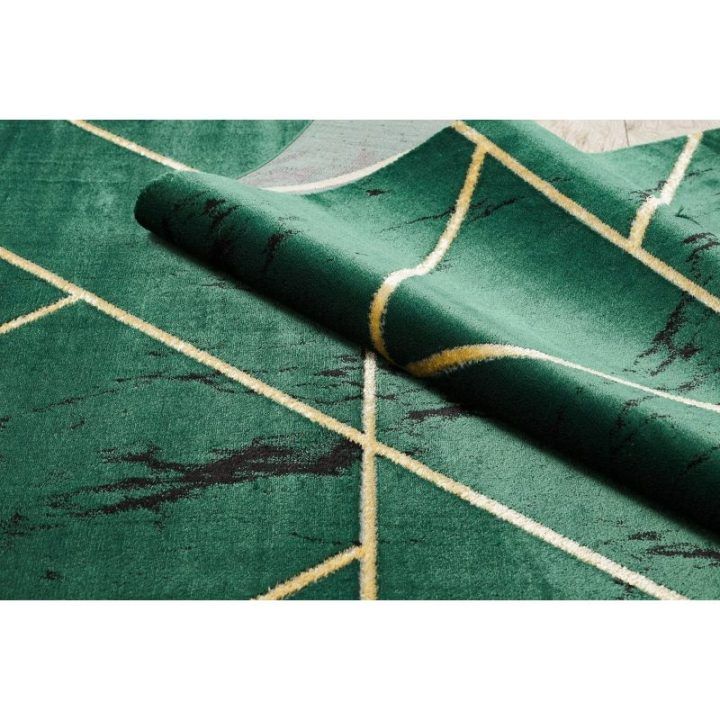 Kilimas 120 × 170 cm (120x170), tamsiai žalias ir auksinis ESTEMA