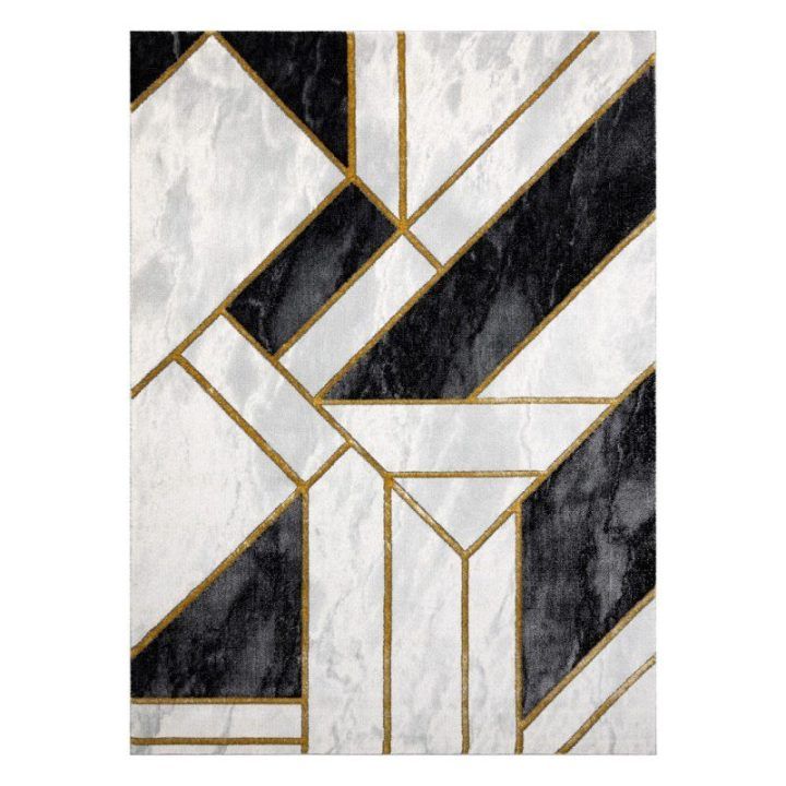 Kilimas 80 × 150 cm, juodos ir auksinės spalvos ESTEMA