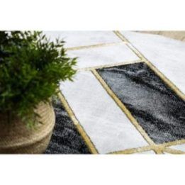 Kilimas ESTEMA MARBLE3, juoda ir auksinė