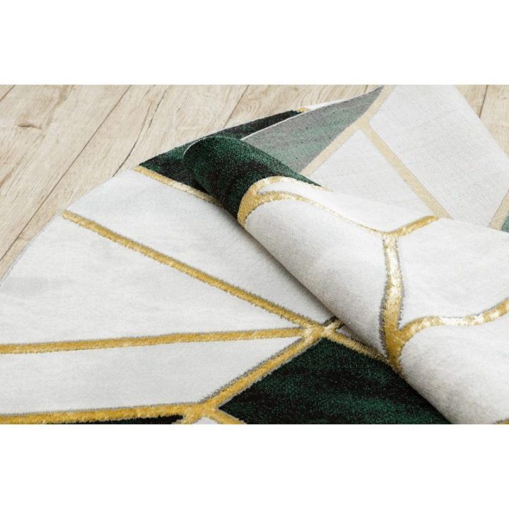 Kilimas MARBLE3 R120, tamsiai žalia ir aukso spalvos ESTEMA