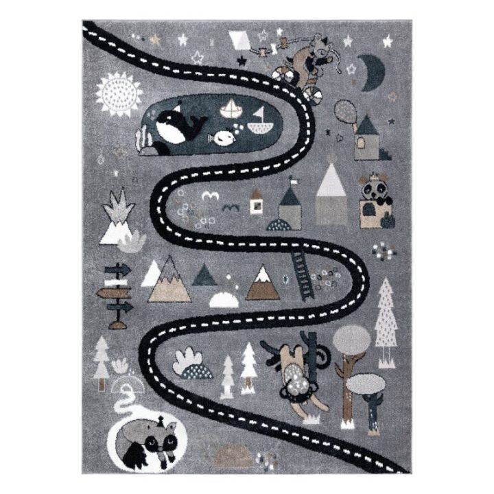 Kilimas 140 × 190 cm, pilkos spalvos BEO ROUTE