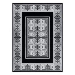 Kilimas 160 × 220 cm, juoda ir kreminės spalvos MOSSE GREEK