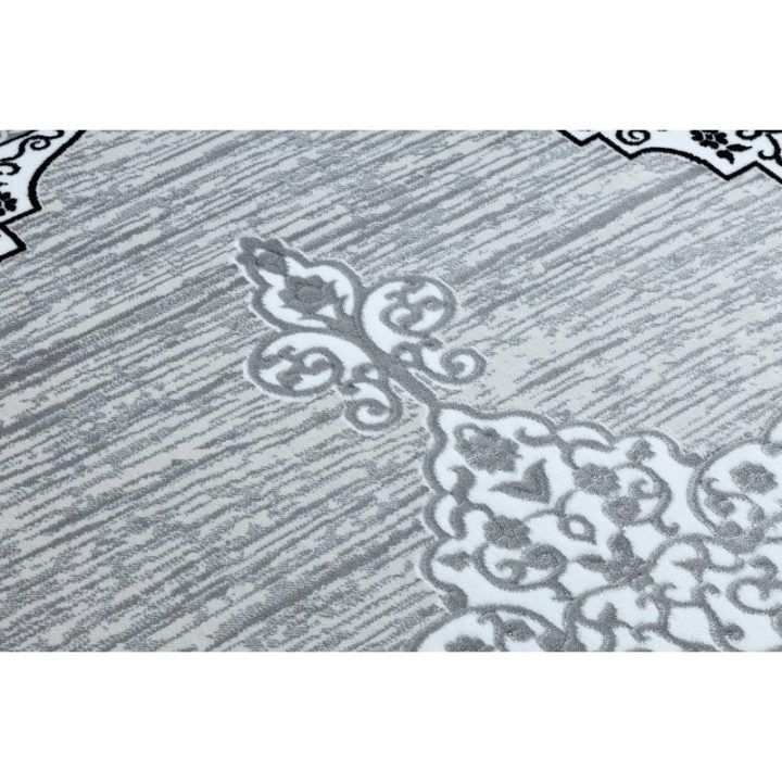 Kilimas 80 × 150 cm, kreminės ir pilkos spalvos MOSSE ORNAMENT2