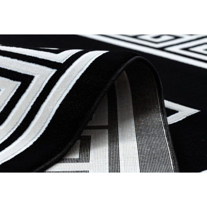 Kilimas 60 × 250 cm, juodos ir kreminės spalvos MOSSE GREEK