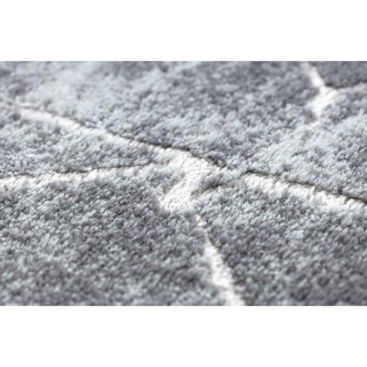 Kilimas 140 × 190 cm, pilkos spalvos TREX MARBLE2