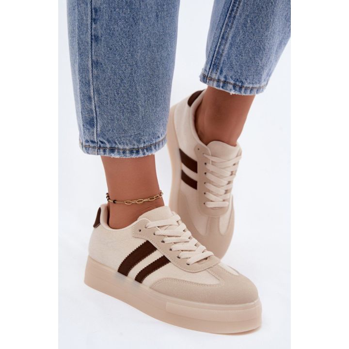 Smėlio spalvos sportiniai bateliai Step in style