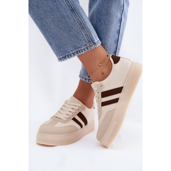 Smėlio spalvos sportiniai bateliai Step in style