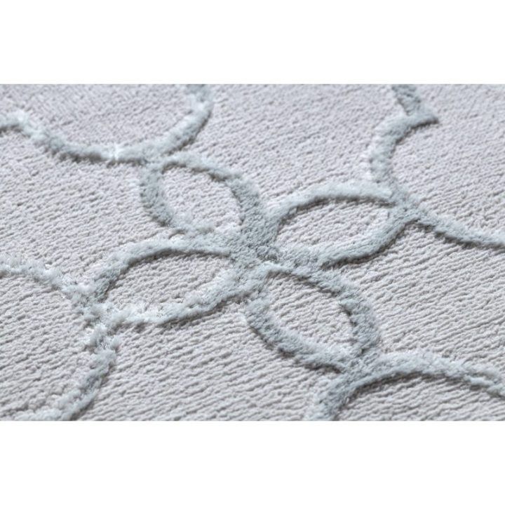 Kilimas 80 × 150 cm, pilkos ir baltos spalvos TREX CLOVER