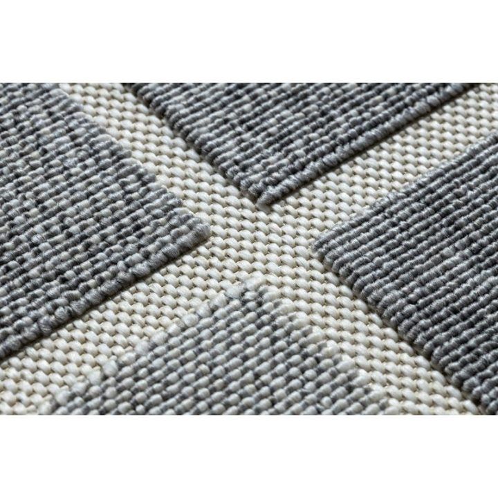 Kilimas su kvadratų raštu pilkos spalvos WINK SQUARES
