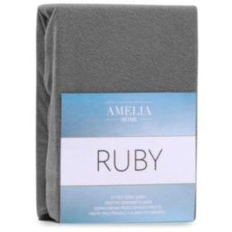 Paklodė su guma frotinė pilka Amelia Home Ruby
