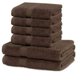 Rankšluosčių rinkinys 2 vnt. 70x140 ir 4 vnt. 50x100 rudos spalvos