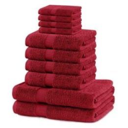Rankšluosčių rinkinys 10 dalių bordo spalvos
