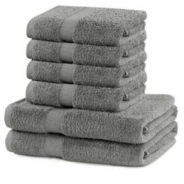 Rankšluosčių rinkinys 2 vnt. 70x140 ir 4 vnt. 50x100 pilkos spalvos