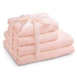 Rankšluosčių rinkinys 2 vnt. 70x140 ir 2 vnt. 50x100 šviesiai rožinės spalvos