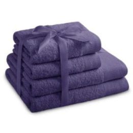 Rankšluosčių rinkinys 2 vnt. 70x140 ir 2 vnt. 50x100 violetinės spalvos