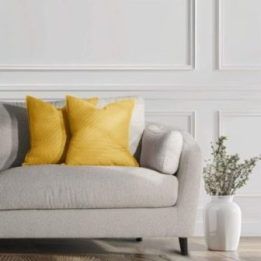 Dekoratyvinis pagalvės užvalkalas 50×70 cm medaus spalvos 2 vnt.