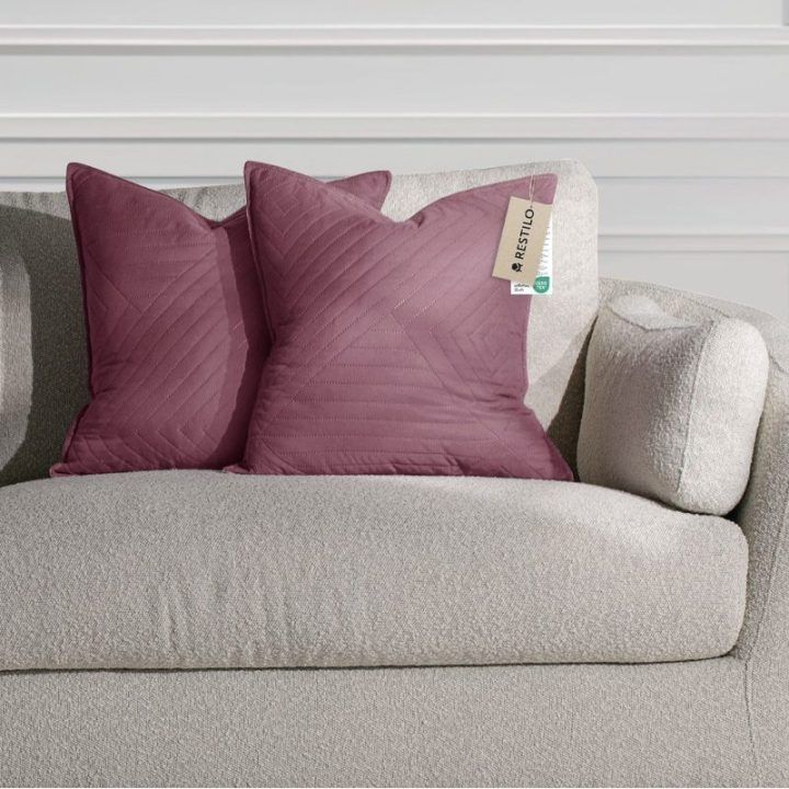 Dekoratyvinis pagalvės užvalkalas 45×45 cm violetinės spalvos Restilo
