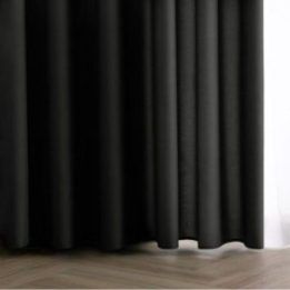 Užuolaida RES OXFORD CARLI EYELETS BLACK 200X270 1PC