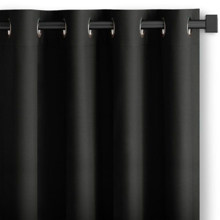 Užuolaida RES OXFORD CARLI EYELETS BLACK 200X270 1PC
