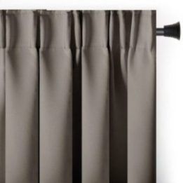 Užuolaida 140×270 cm smėlio spalvos blackout klostė CURT AH