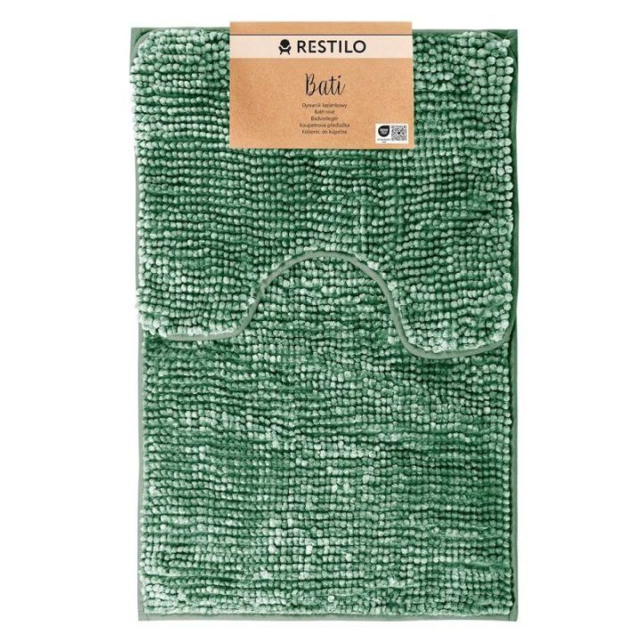 Vonios kilimėlių komplektas RESTILO Livra, žalias 50×80 + 40×50 cm