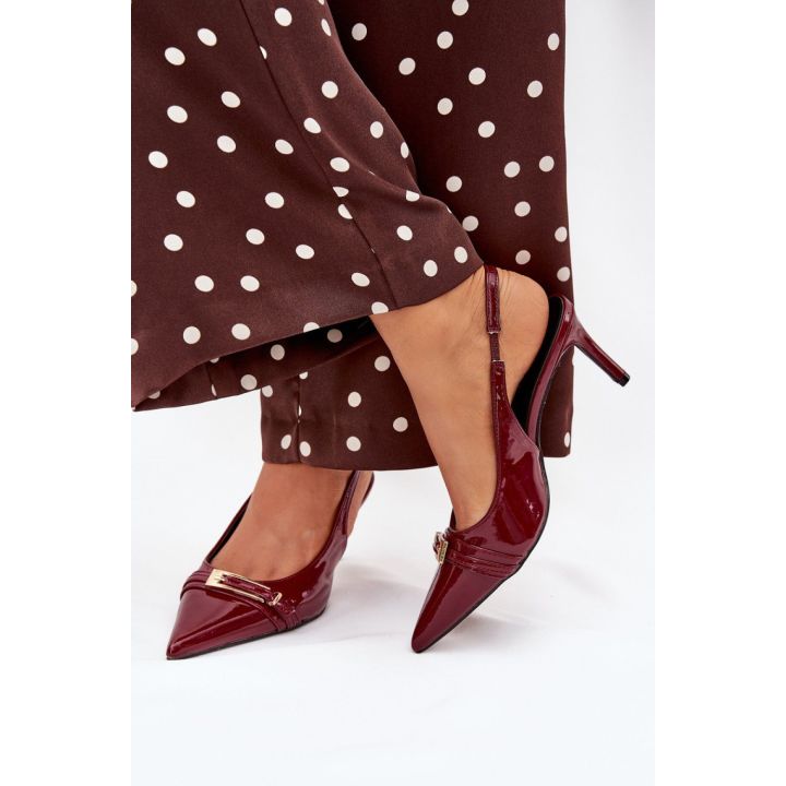 Bordo spalvos aukštakulniai bateliai Step in style