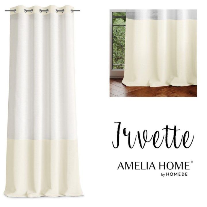 Užuolaida su kilpomis Irvette AmeliaHome 140 × 250 cm, kreminė