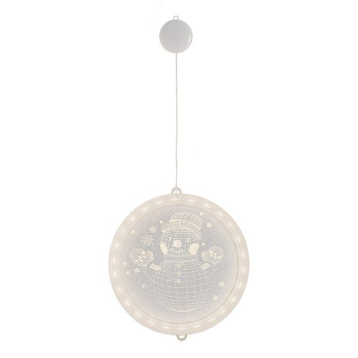Kalėdinė LED dekoracija Sniego senis DecoKing, apvali, 1 vnt.