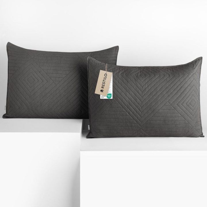 Pagalvės užvalkalas Sofa AmeliaHome 50 × 70 cm, pilkai sidabrinis, 2 vnt.