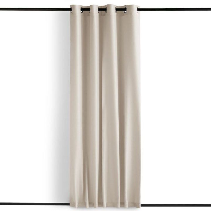 Smėlio spalvos užuolaida su kilpomis AmeliaHome 155 × 200 cm