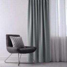 Pilkos užuolaidos su kilpomis Blackout AmeliaHome 200 × 270 cm