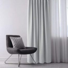 Pilka užuolaida su kilpomis AmeliaHome 140 × 245 cm
