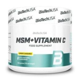 Vitaminas C ir MSM BioTechUSA 150 g, citrinų skonio